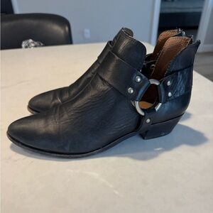Frye Black Ray Harness Booties